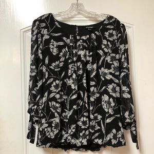 Roz & Ali blouse, Size: Large, Color: B&W